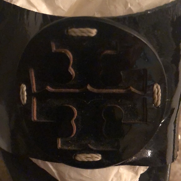 Tory Burch Shoes. Size 8. Black Patent Patti Wedge. Will include box. - Picture 15 of 15